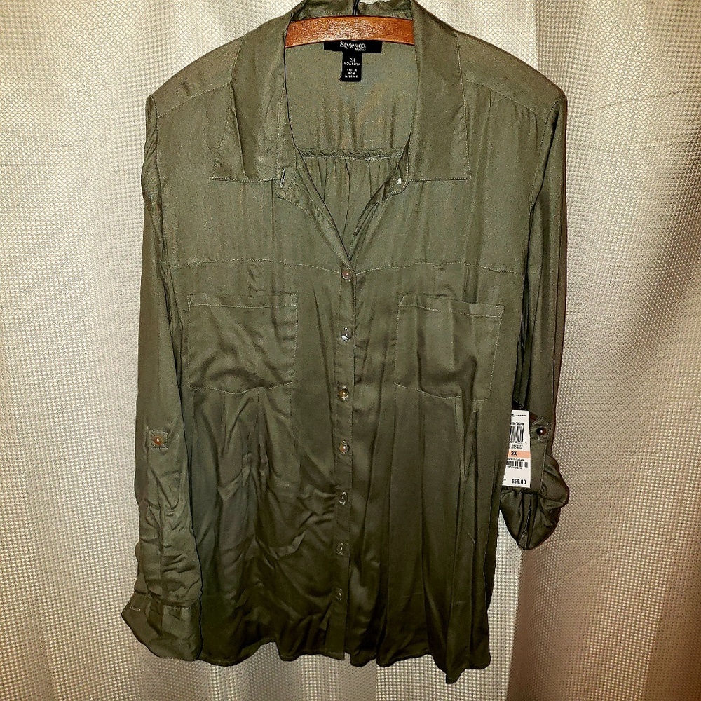 Style & Co Button Down Shirt NEW